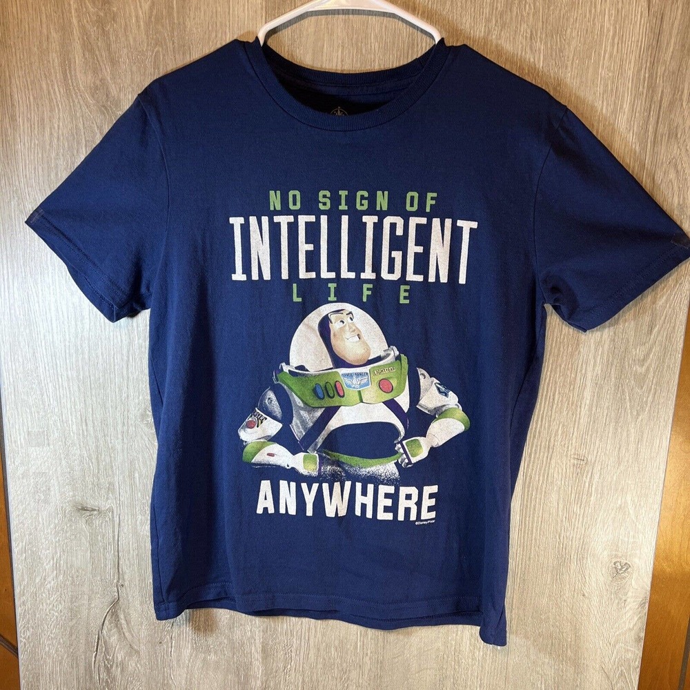 Disney Toy Story Buzz Lightyear T-shirt Sz Child SM No Sign Of Intelligent Life
